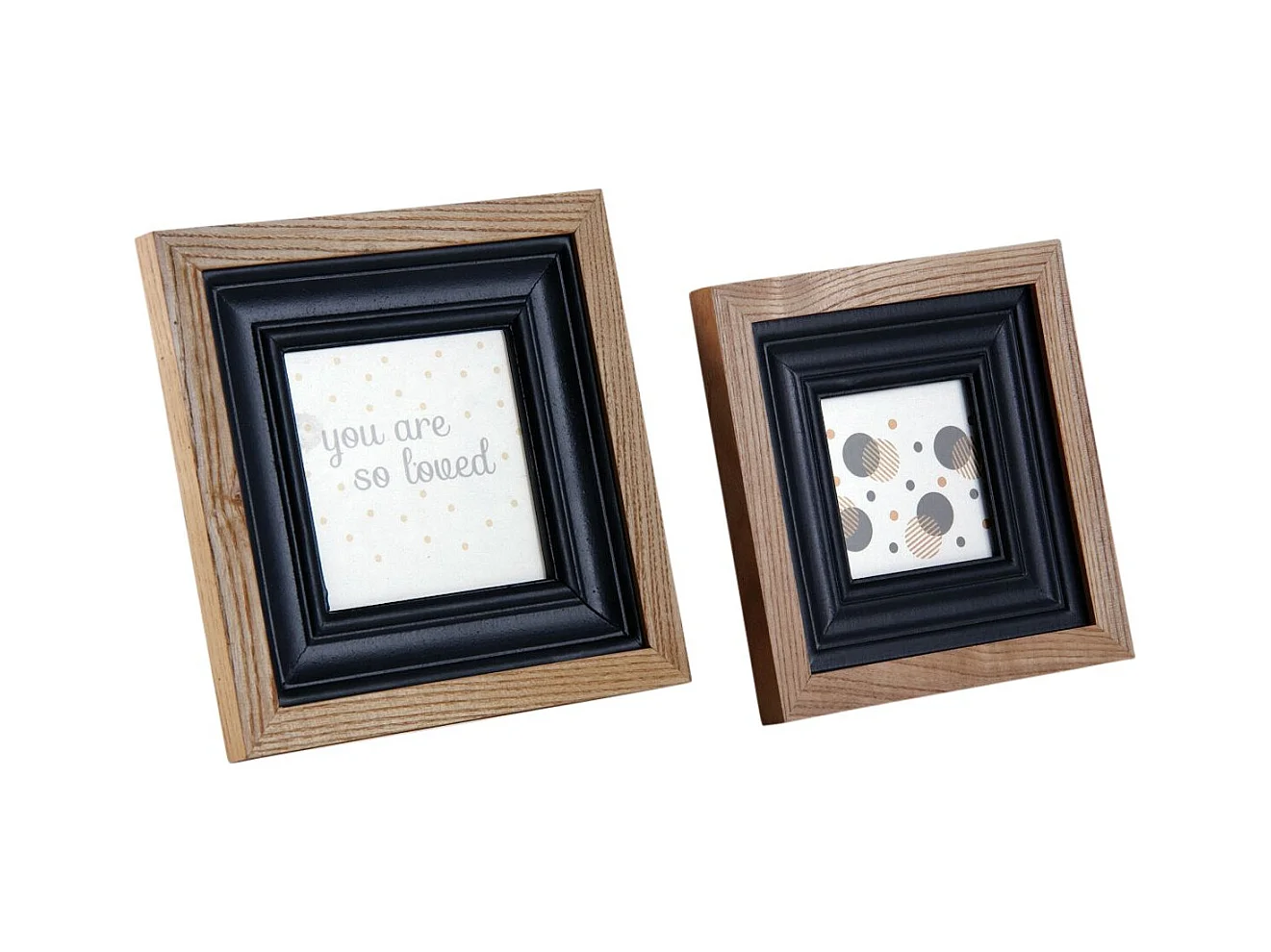 Cadre photo en bois et verre (Lot de 2)