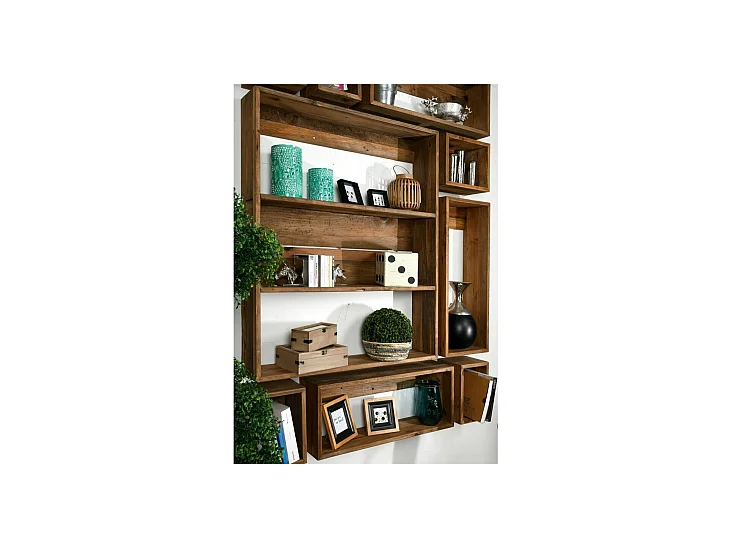 Cadre photo carré en bois noir (Lot de 2)