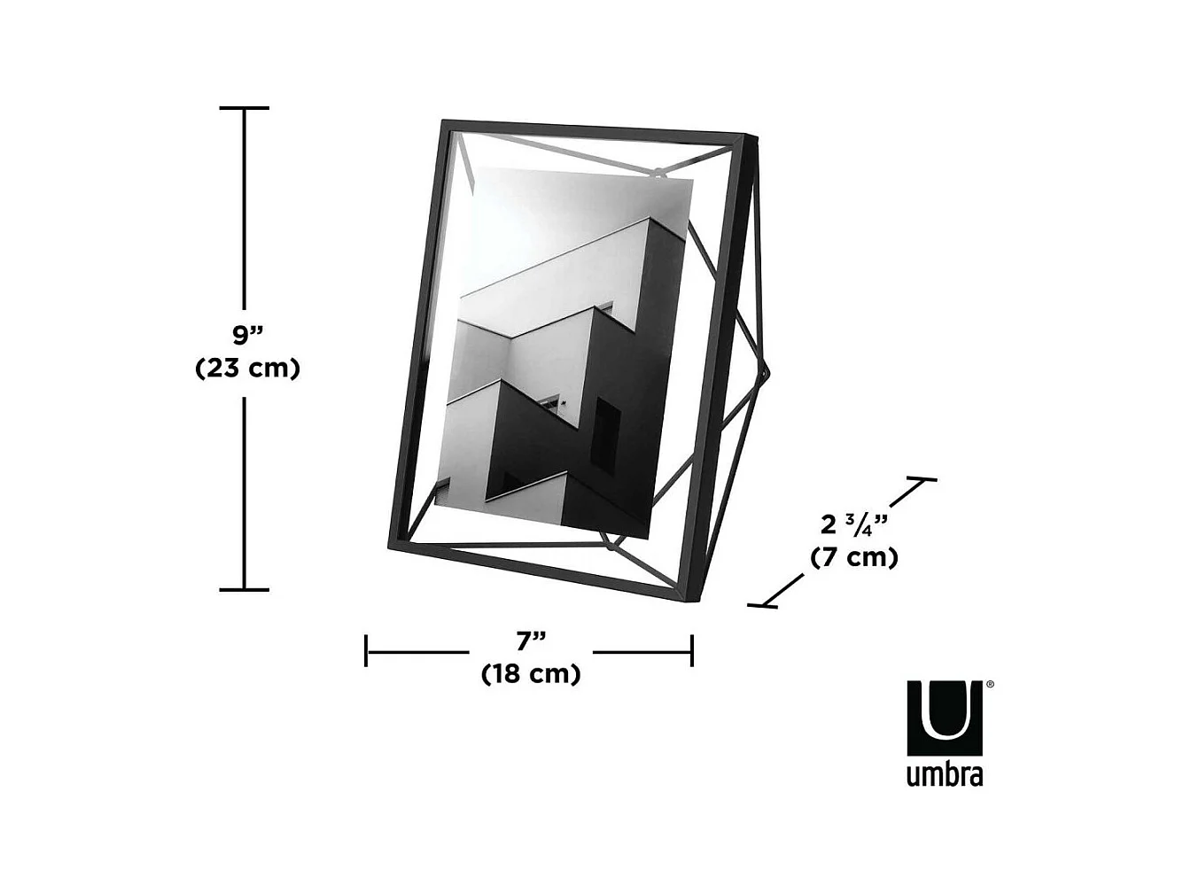 Cadre photo fil en métal 13x18 cm Noir