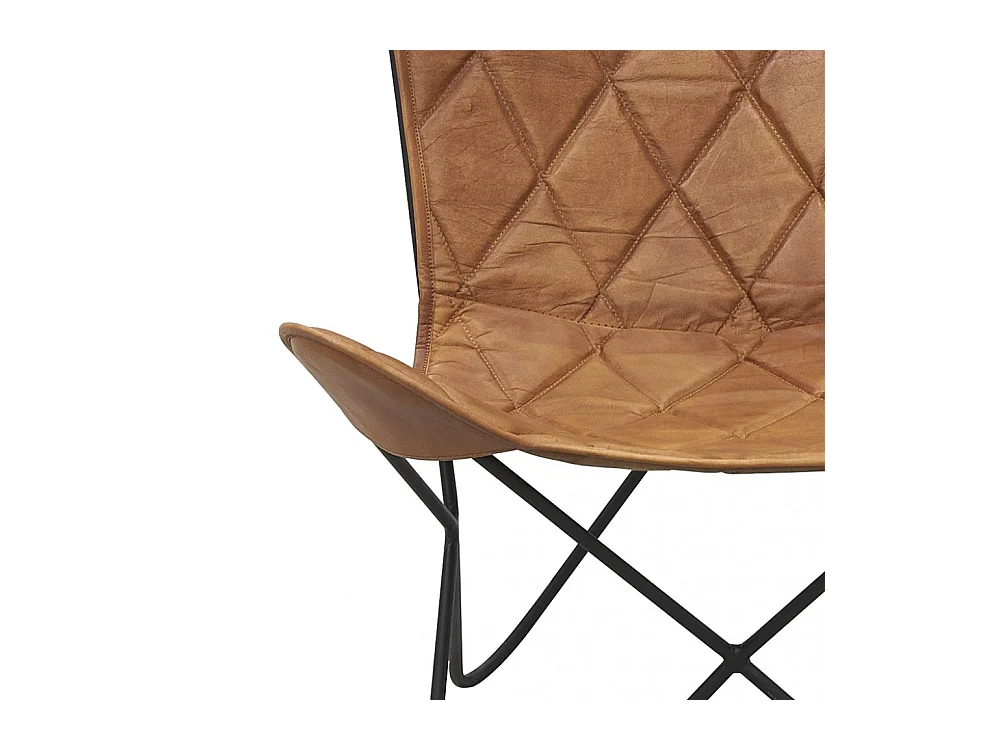 Fauteuil Butterfly en cuir
