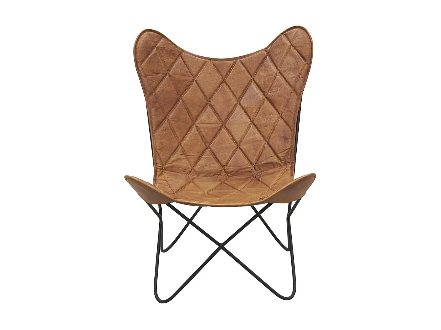 Fauteuil Butterfly en cuir