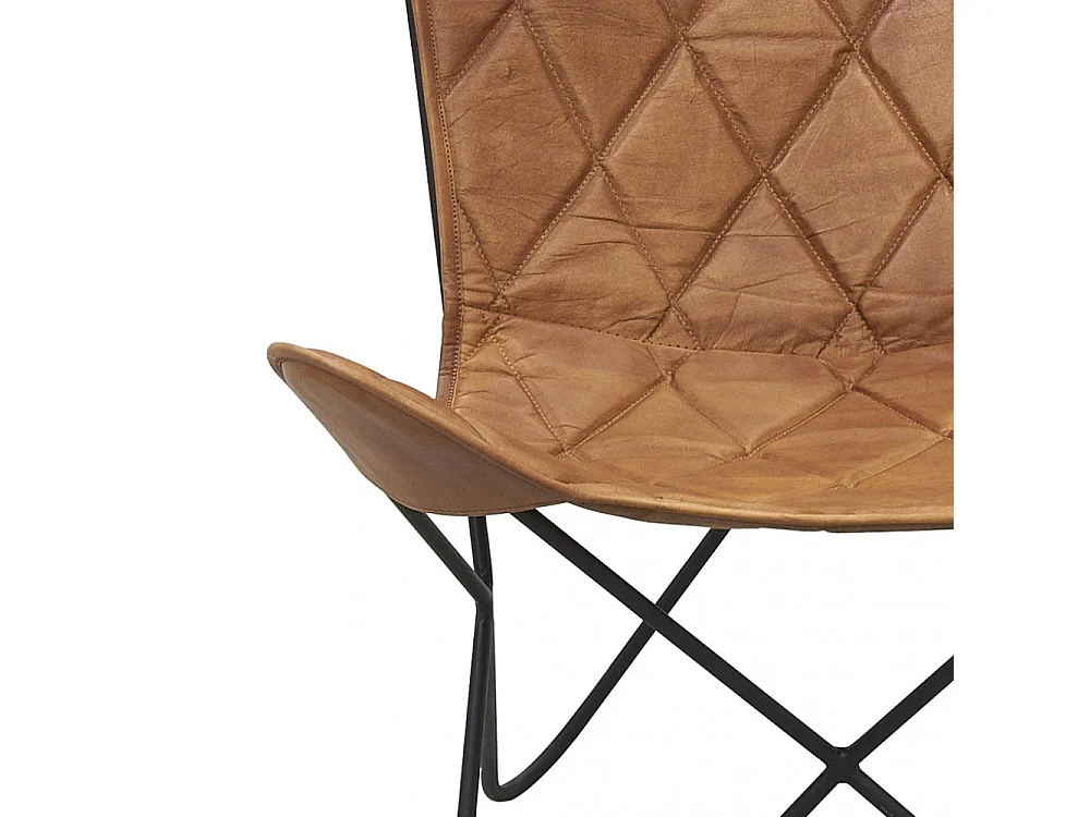 Fauteuil Butterfly en cuir