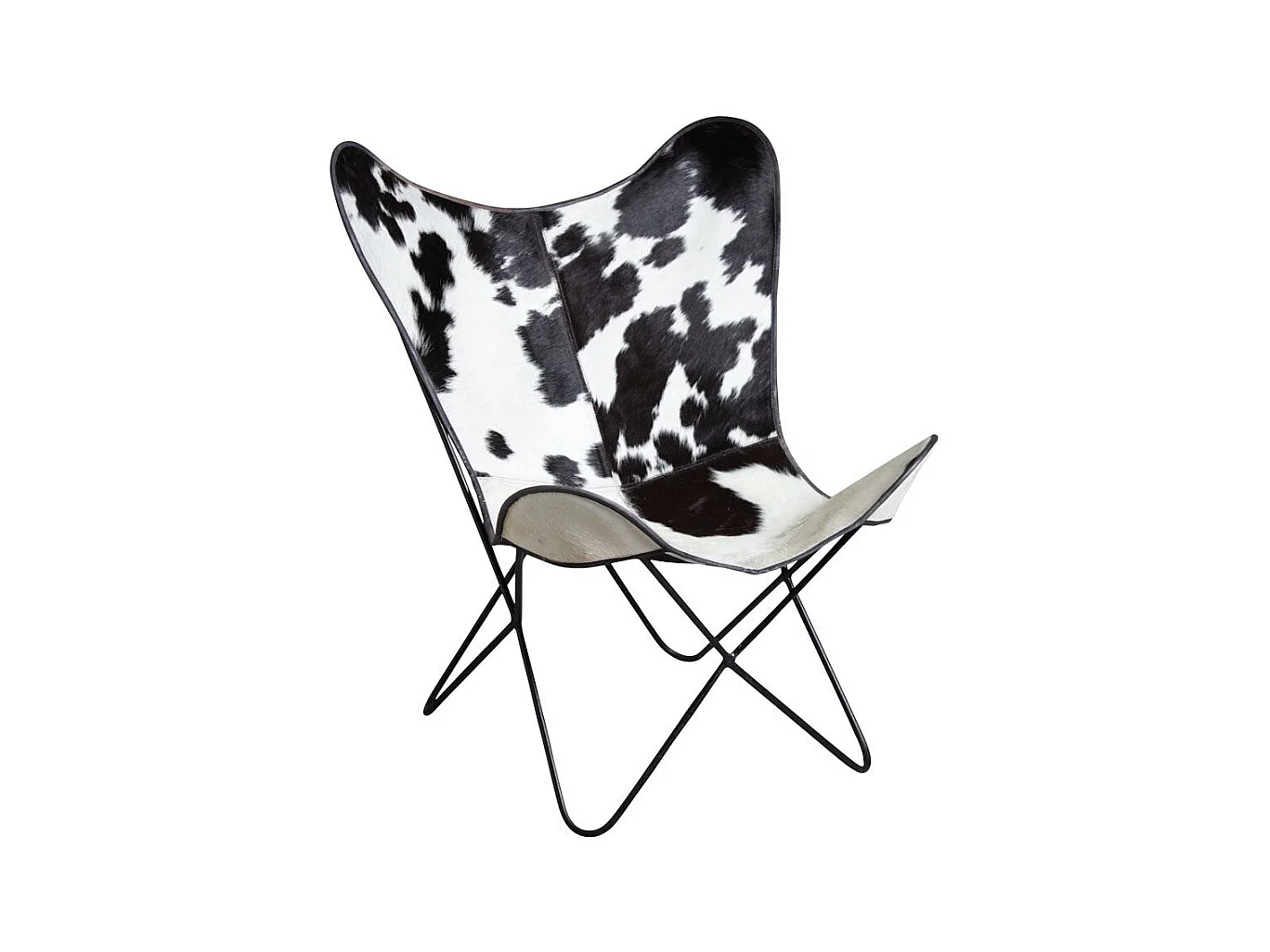 Fauteuil butterfly en peau de vache