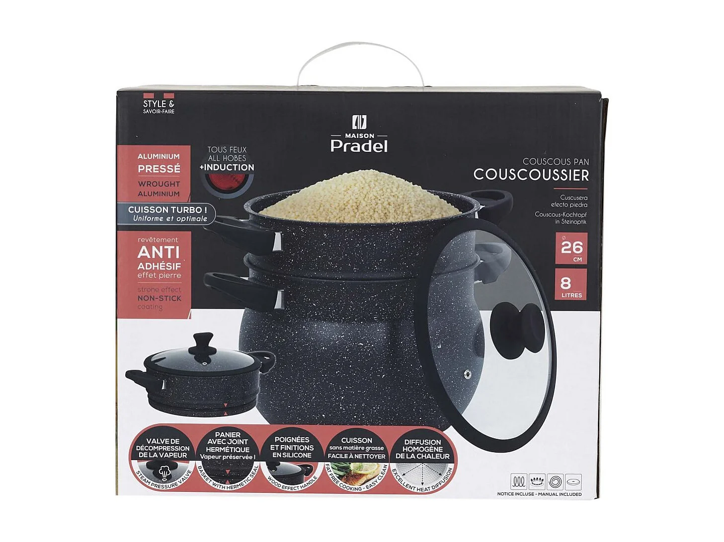 Casseruola effetto pietra 26 cm