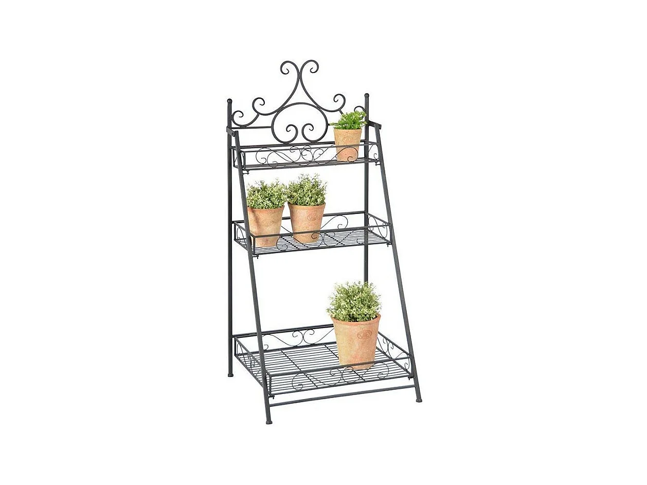 Etagère pliante à plantes Arabesques Escalier 3 niveaux