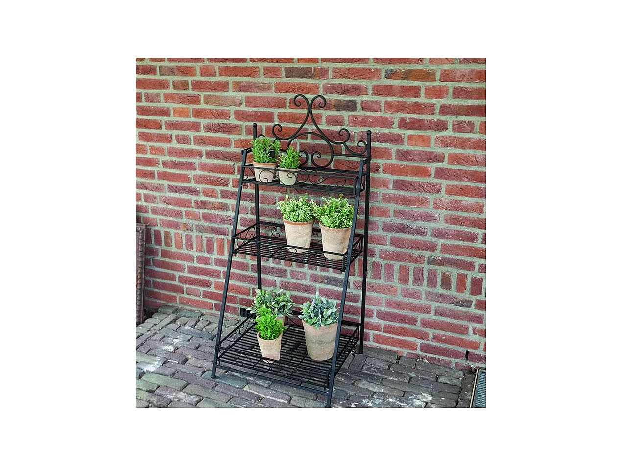 Etagère pliante à plantes Arabesques Escalier 3 niveaux