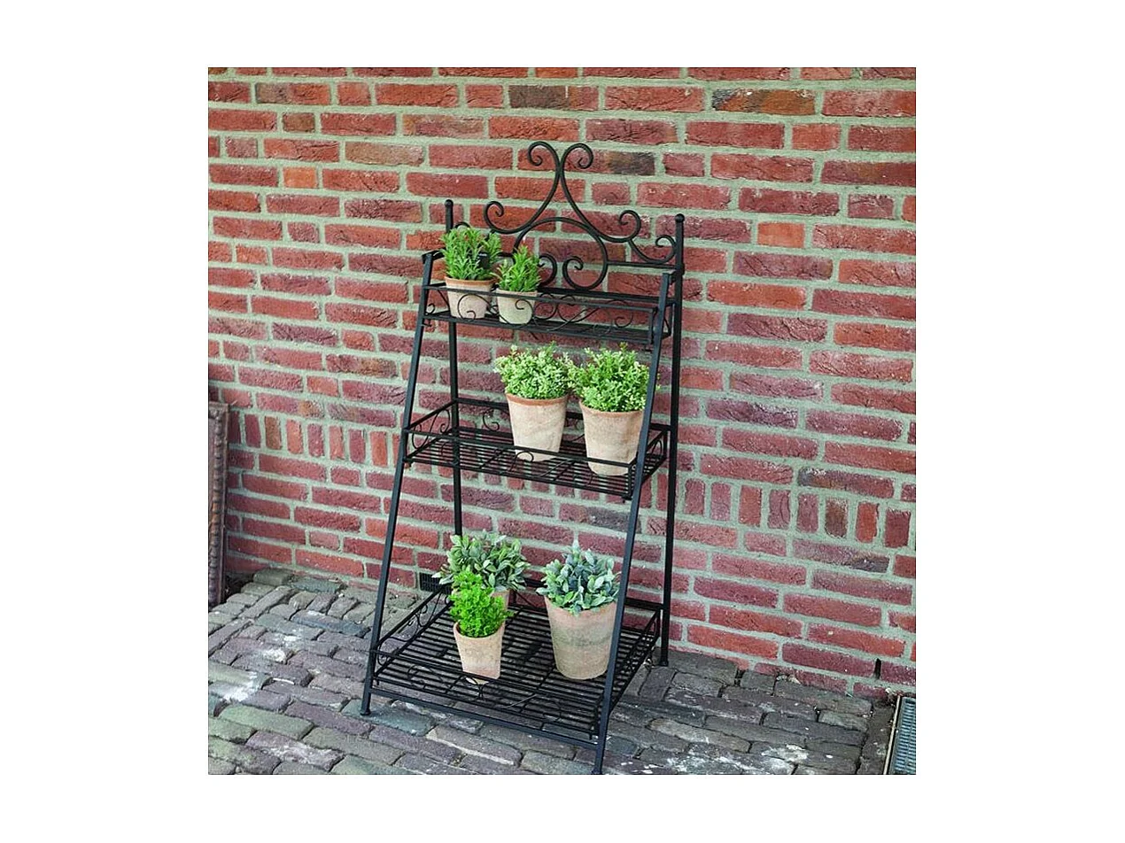 Etagère pliante à plantes Arabesques Escalier 3 niveaux