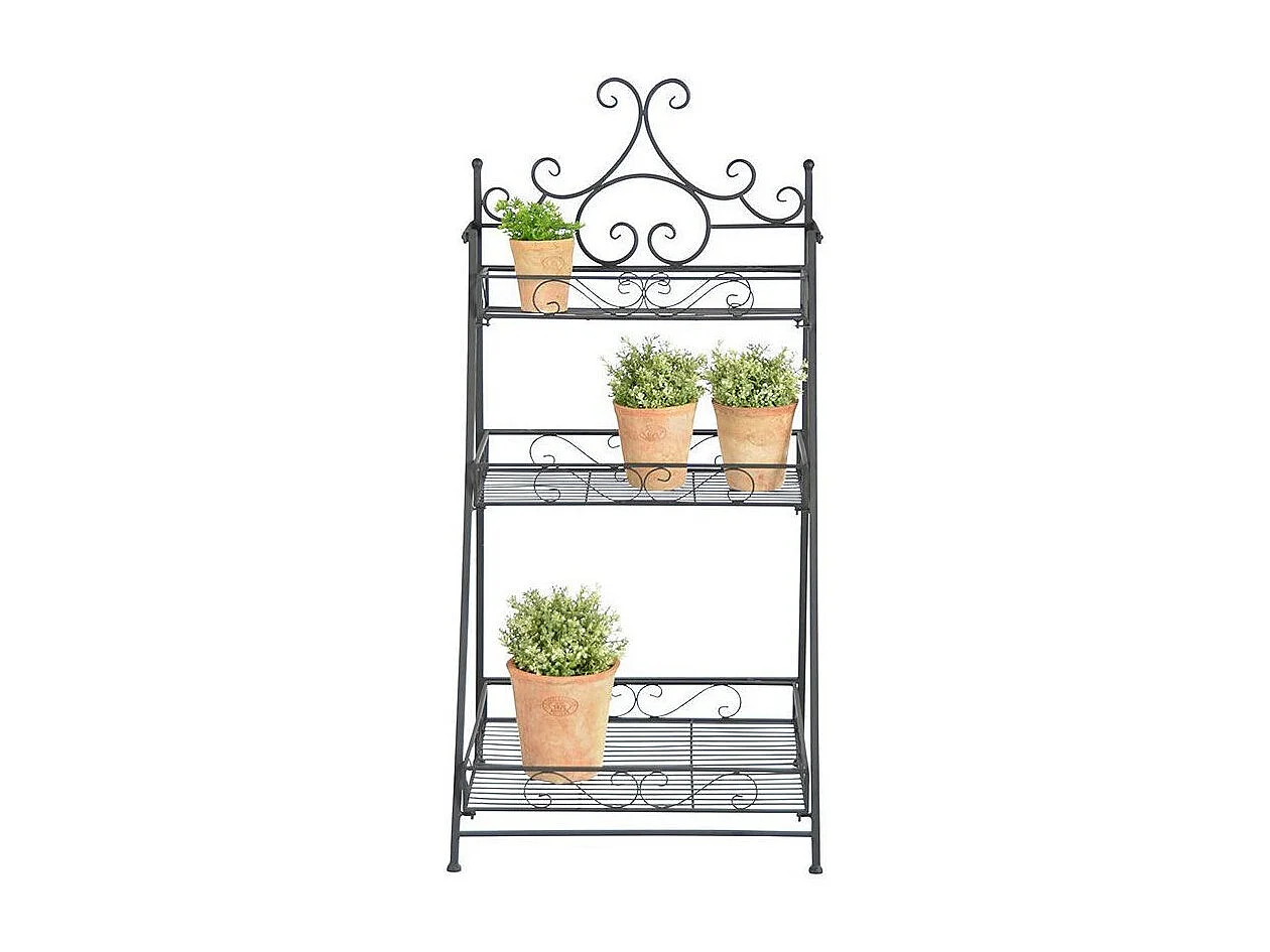 Etagère pliante à plantes Arabesques Escalier 3 niveaux