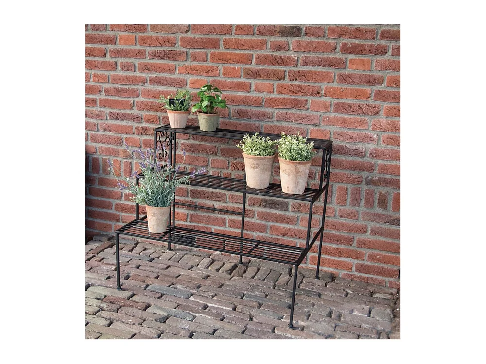 Etagère à plantes pliante en fer 3 niveaux