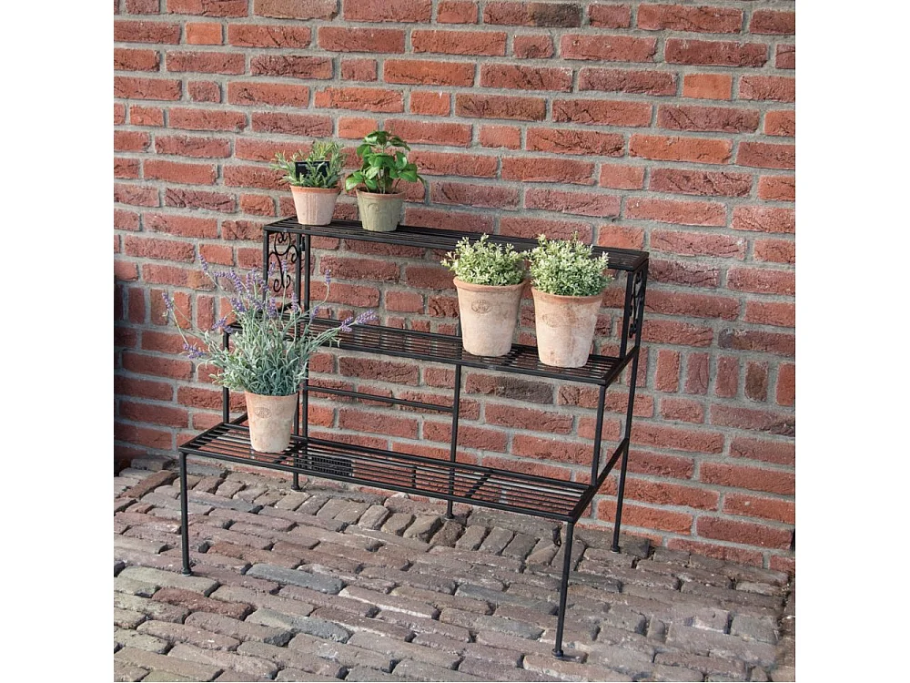 Etagère à plantes pliante en fer 3 niveaux