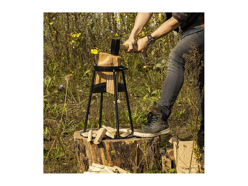 Juego de cortadoras de madera con soporte y mazo 38 x 46 cm