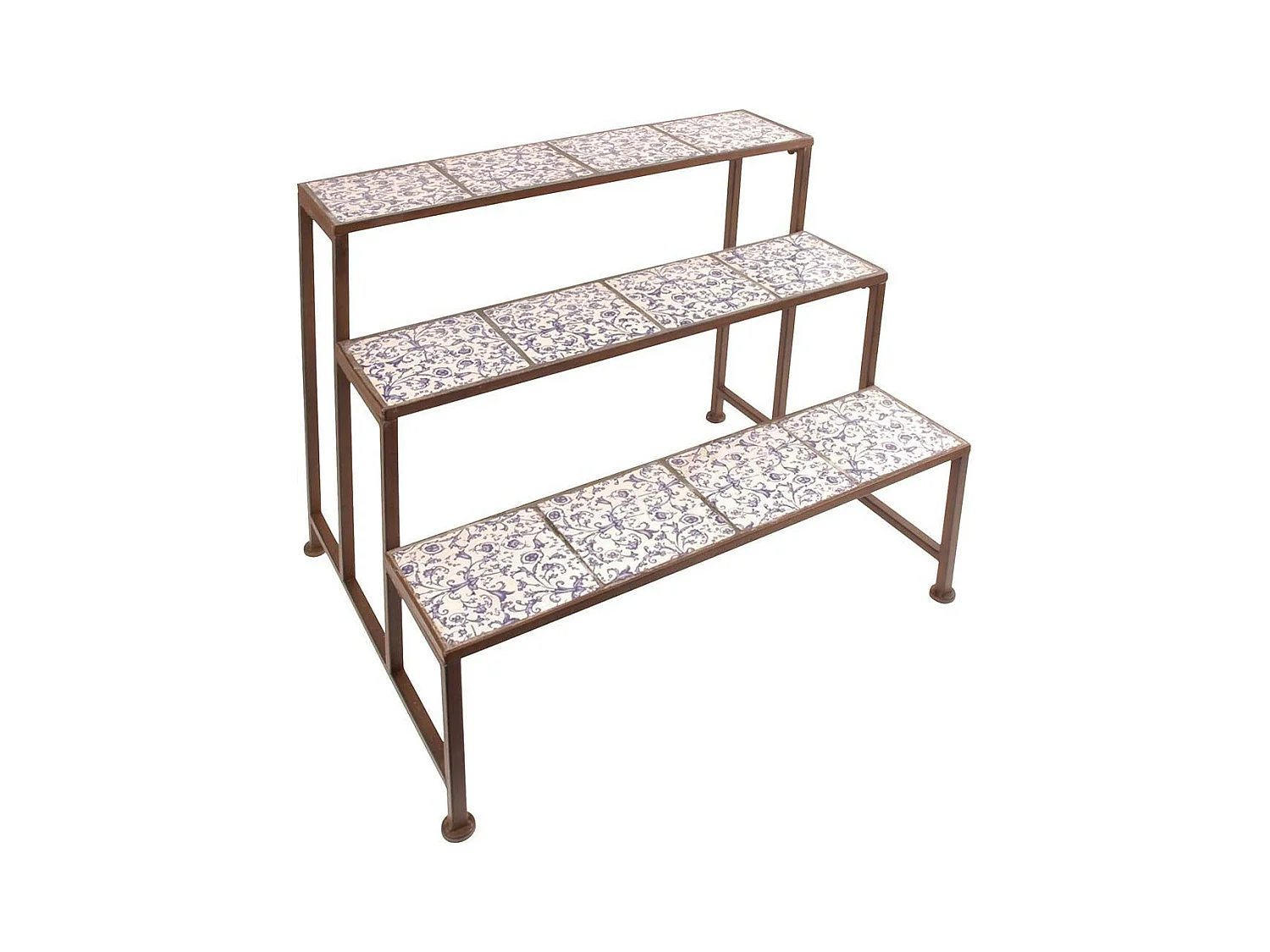 Etagère en céramique et fer forgé