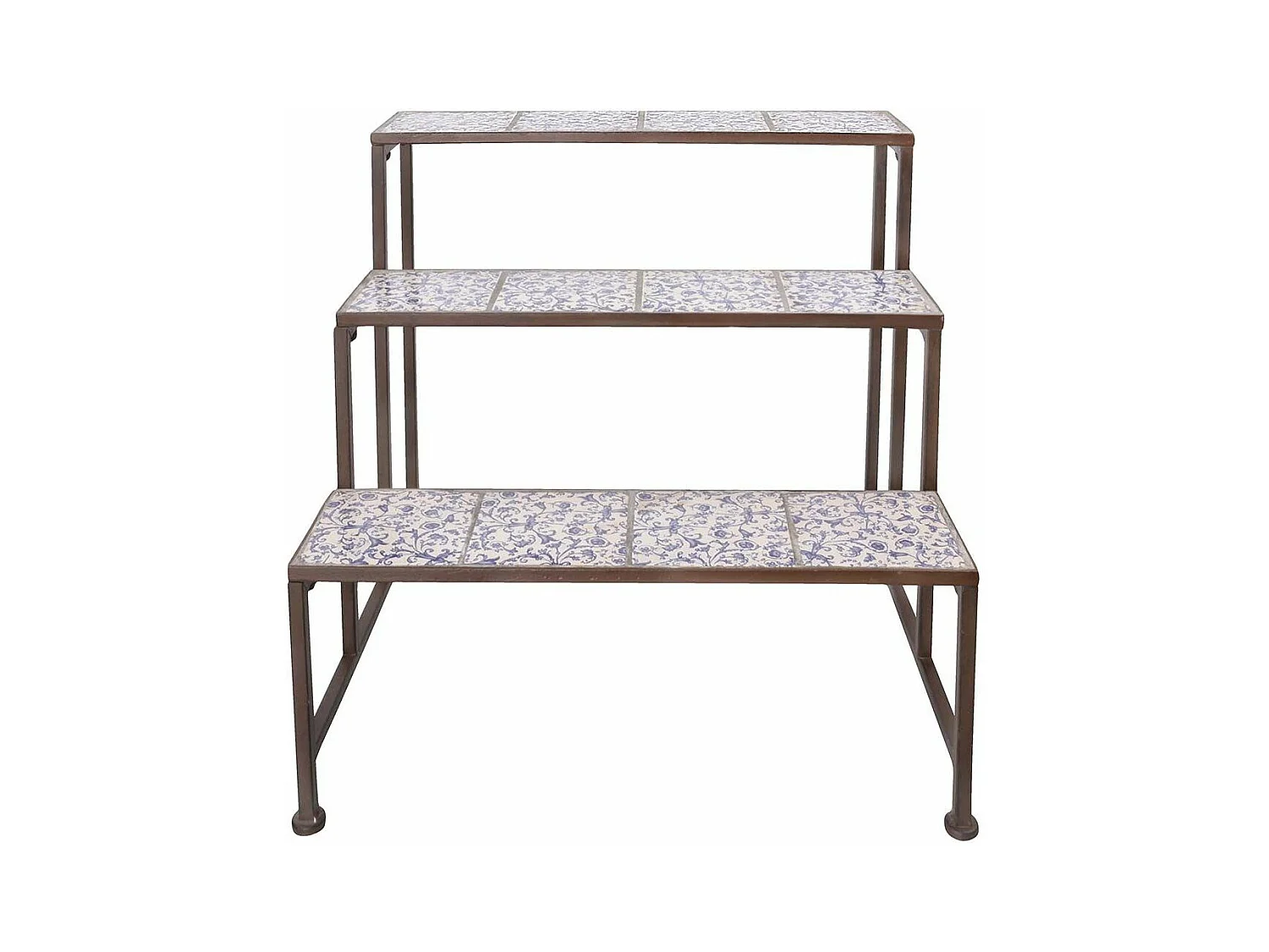 Etagère en céramique et fer forgé