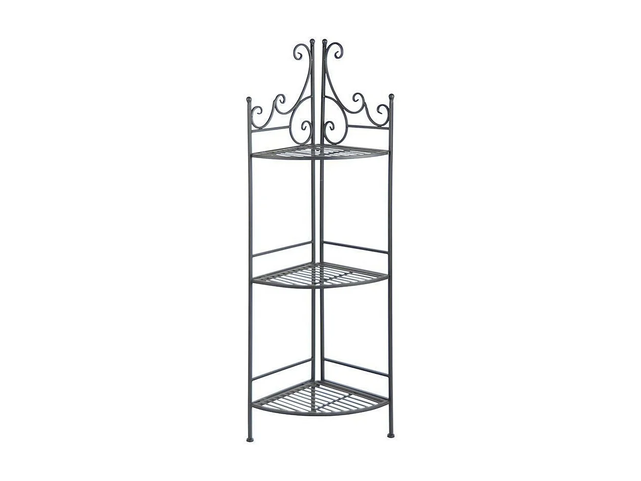 Etagère pliante à plantes Arabesques Angle 3 niveaux