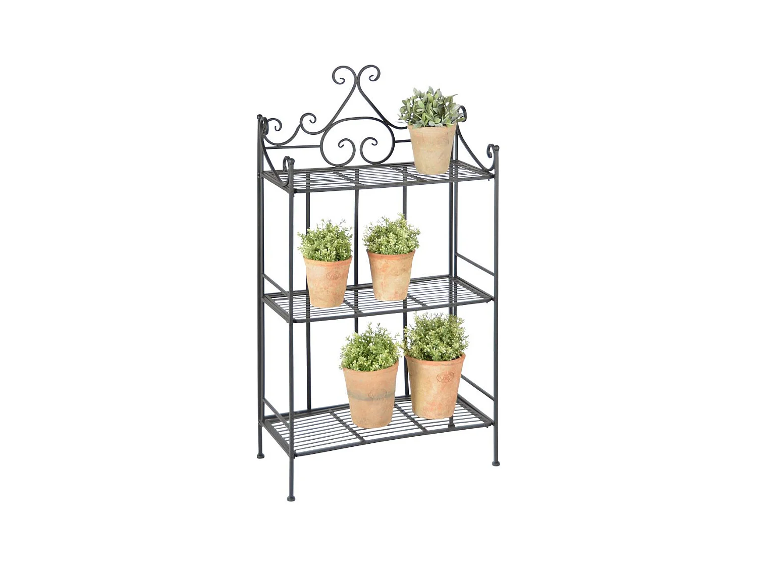 Etagère pliante à plantes Arabesques Droite 3 niveaux