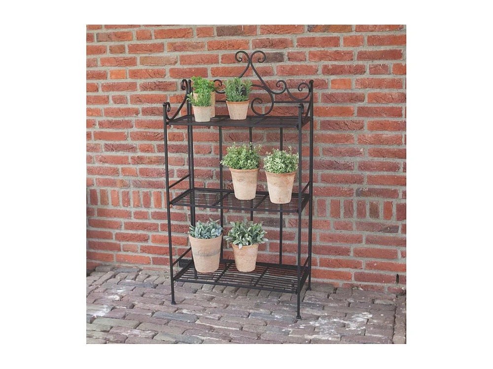 Etagère pliante à plantes Arabesques Droite 3 niveaux