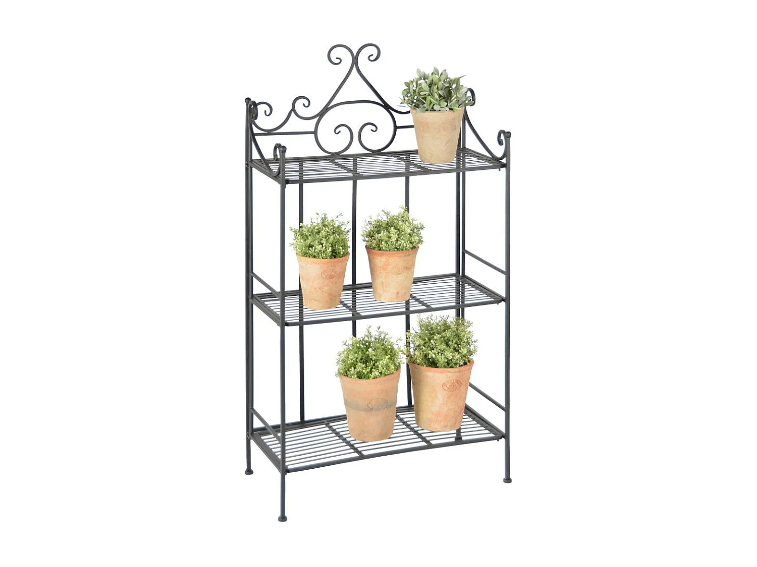 Etagère pliante à plantes Arabesques Droite 3 niveaux