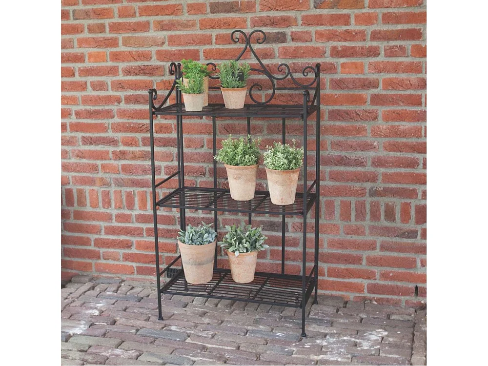 Etagère pliante à plantes Arabesques Droite 3 niveaux