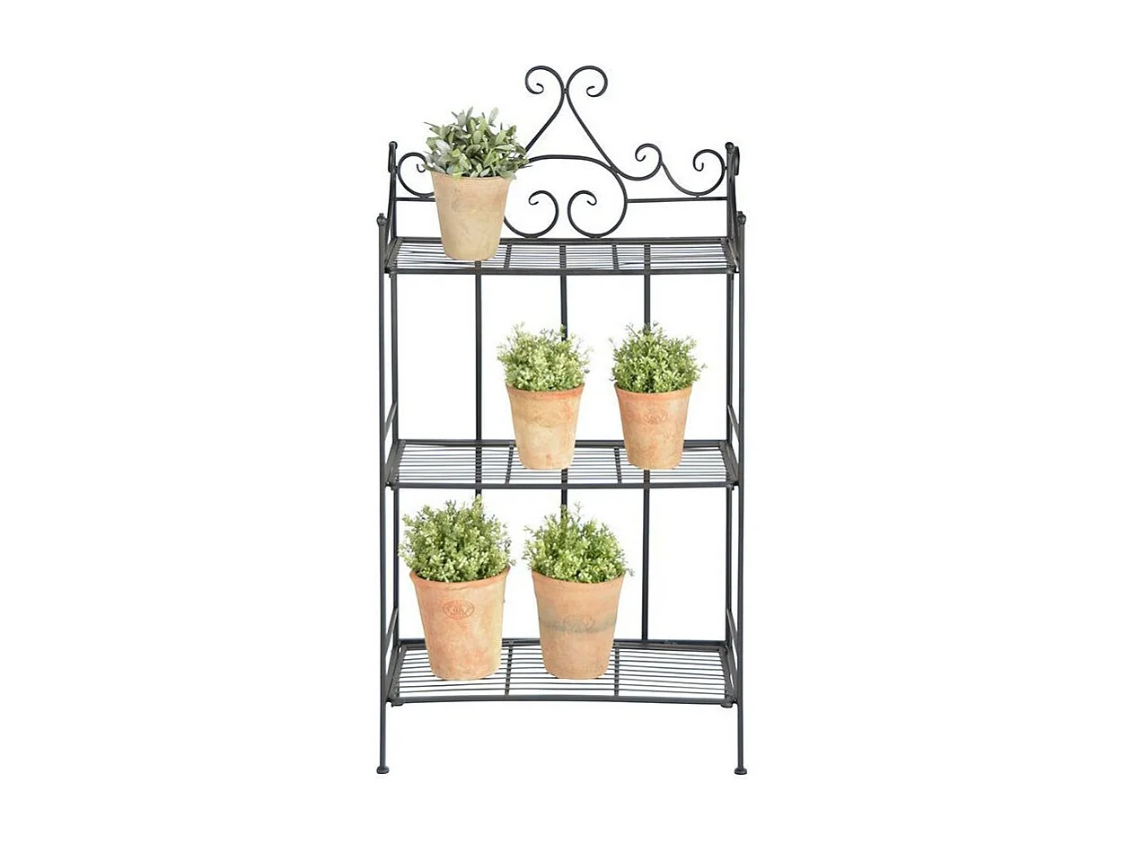 Etagère pliante à plantes Arabesques Droite 3 niveaux