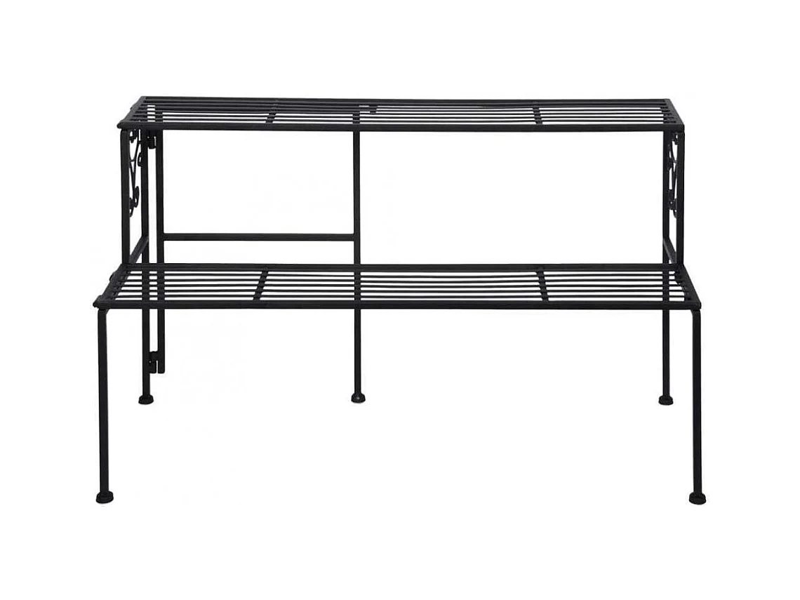 Etagère à plantes pliante en fer 2 niveaux