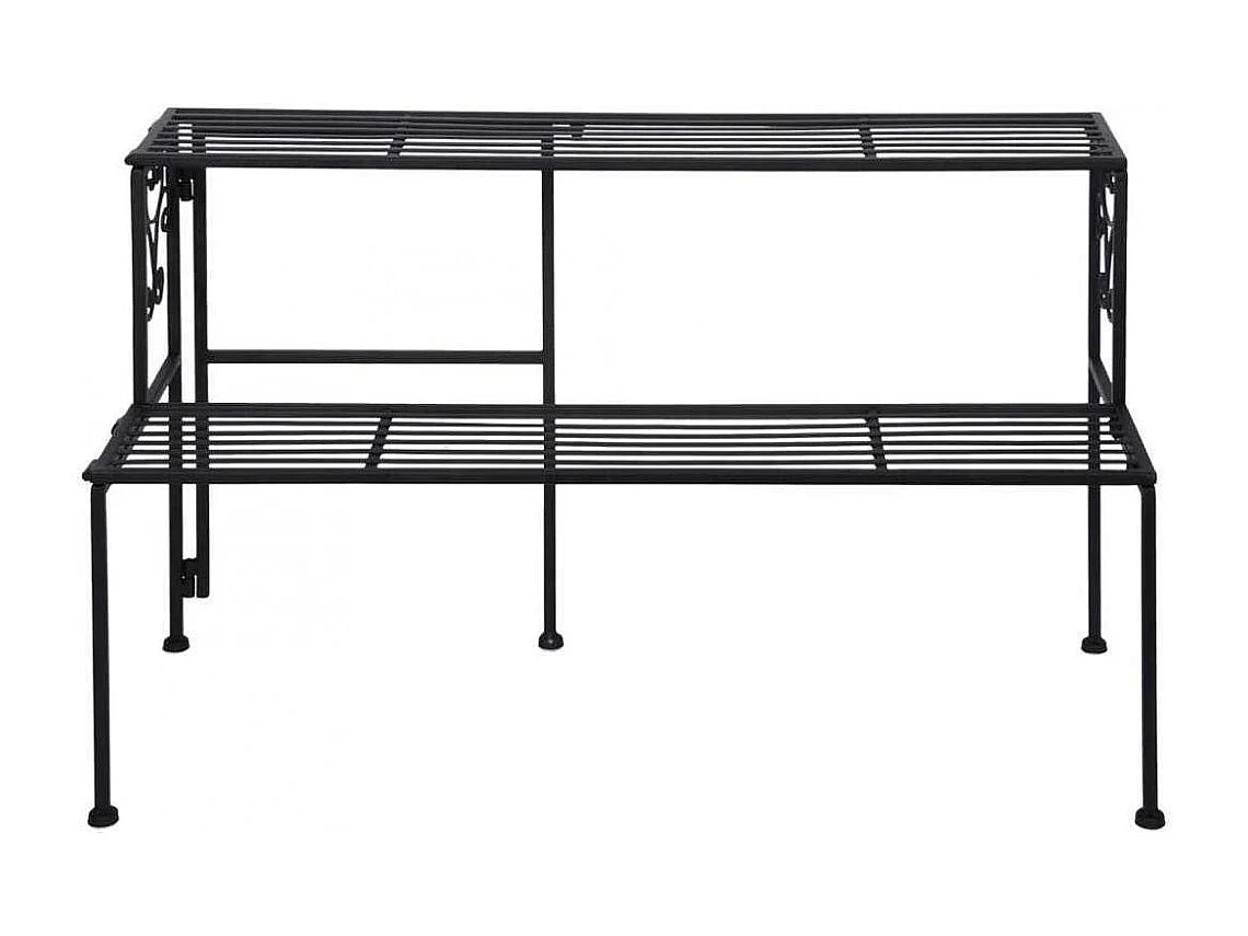 Etagère à plantes pliante en fer 2 niveaux