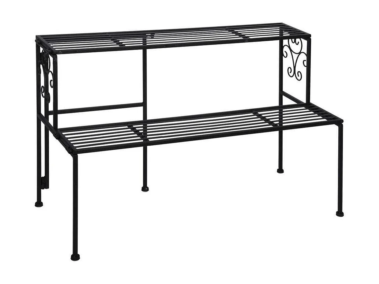 Etagère à plantes pliante en fer 2 niveaux