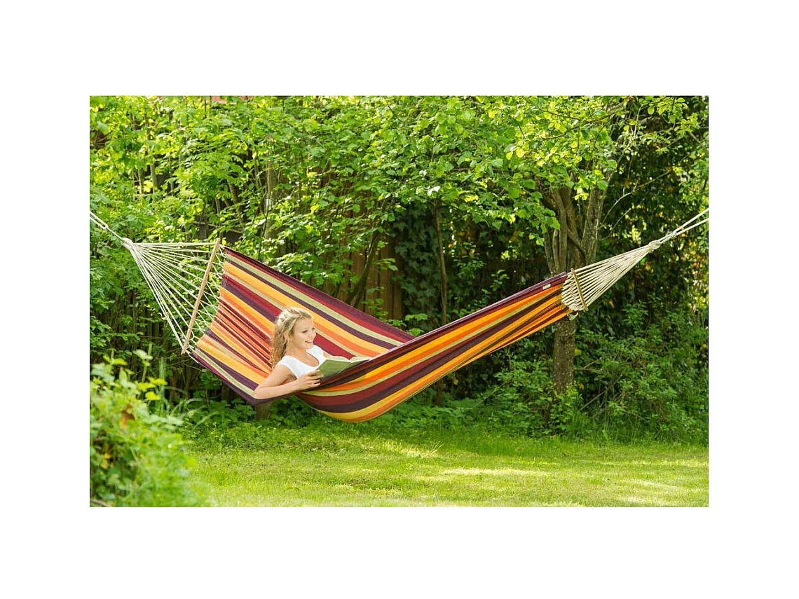 Hamac à baguettes en coton Brasilia Tropical