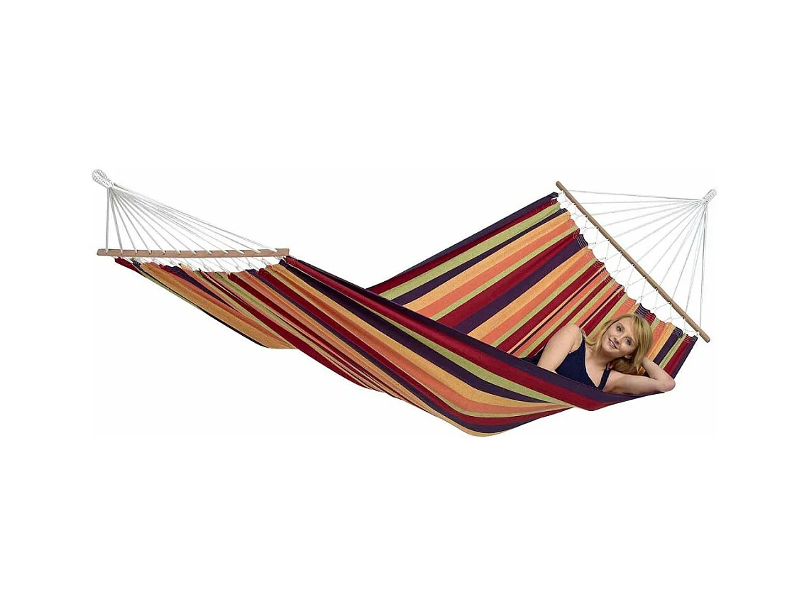 Hamac à baguettes en coton Brasilia Tropical