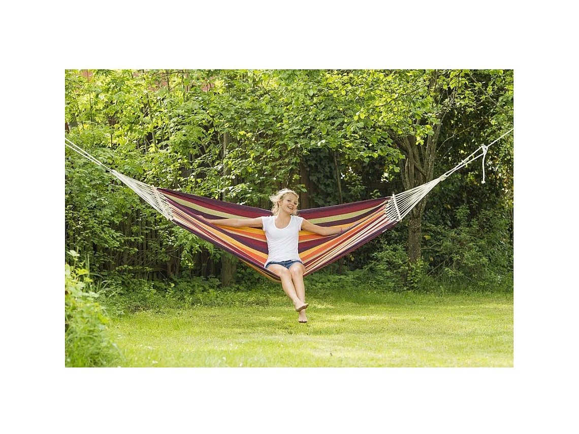 Hamac à baguettes en coton Brasilia Tropical