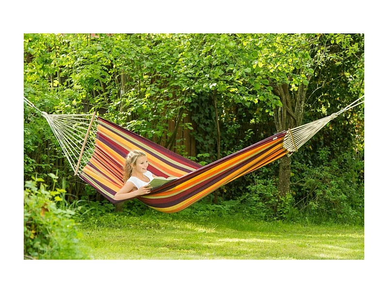 Hamac à baguettes en coton Brasilia Tropical