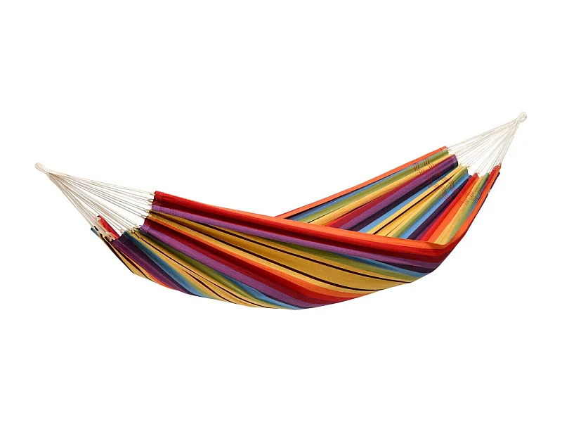Doppelhängematte aus Baumwolle "Barbados" (regenbogenfarben)