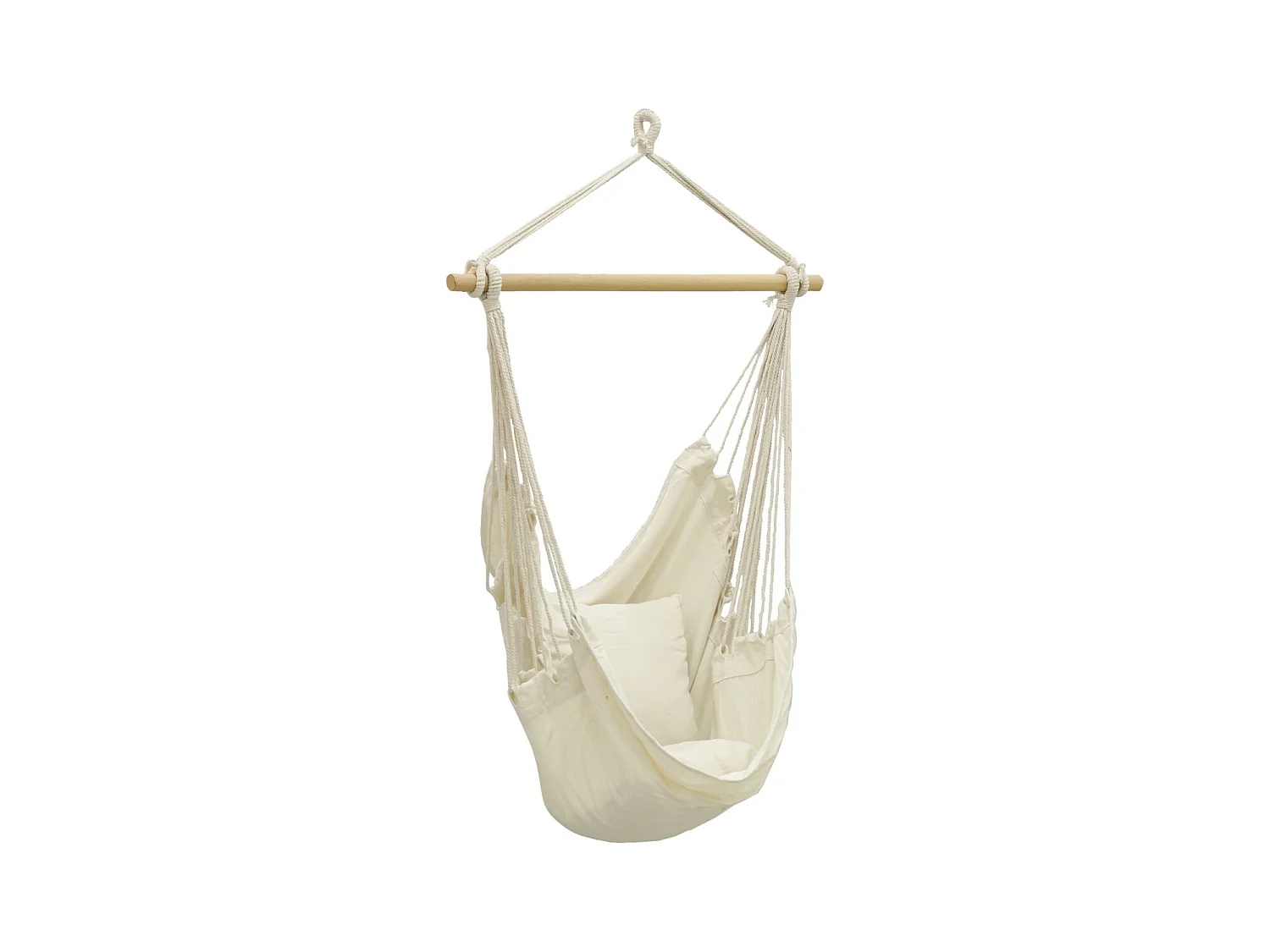 Fauteuil hamac en coton et cordes écru