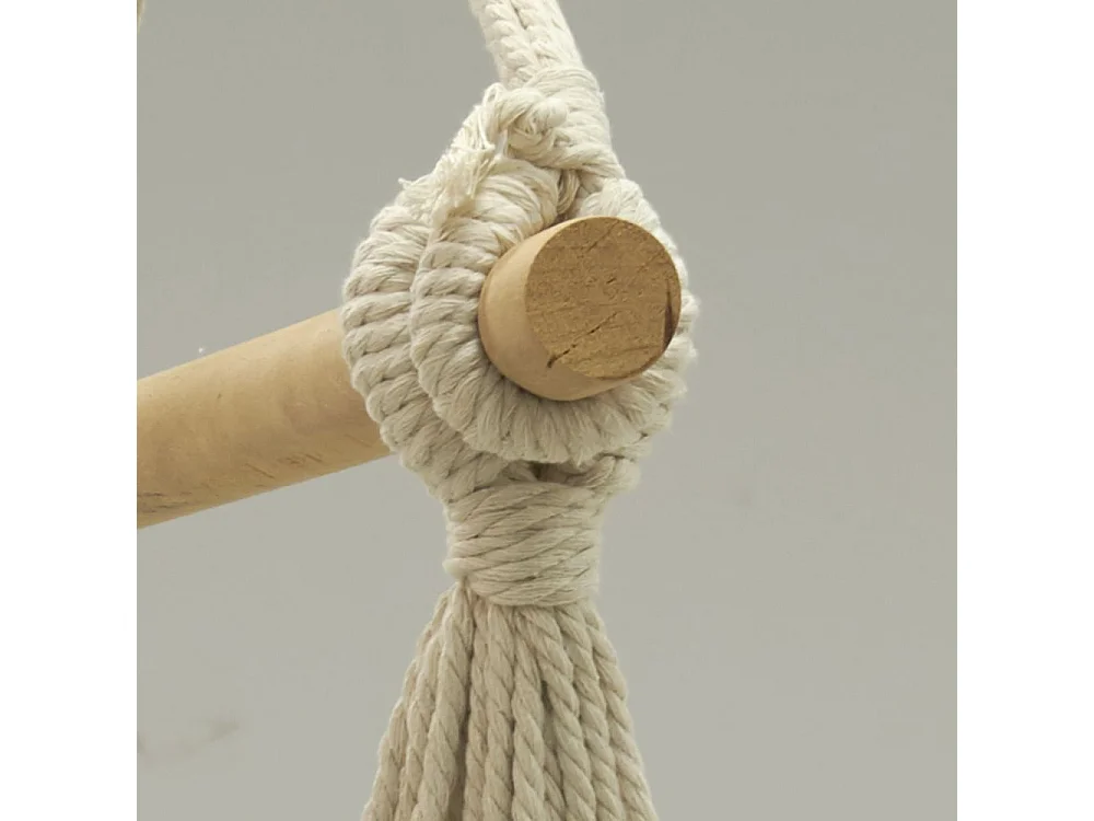 Fauteuil hamac en coton et cordes écru