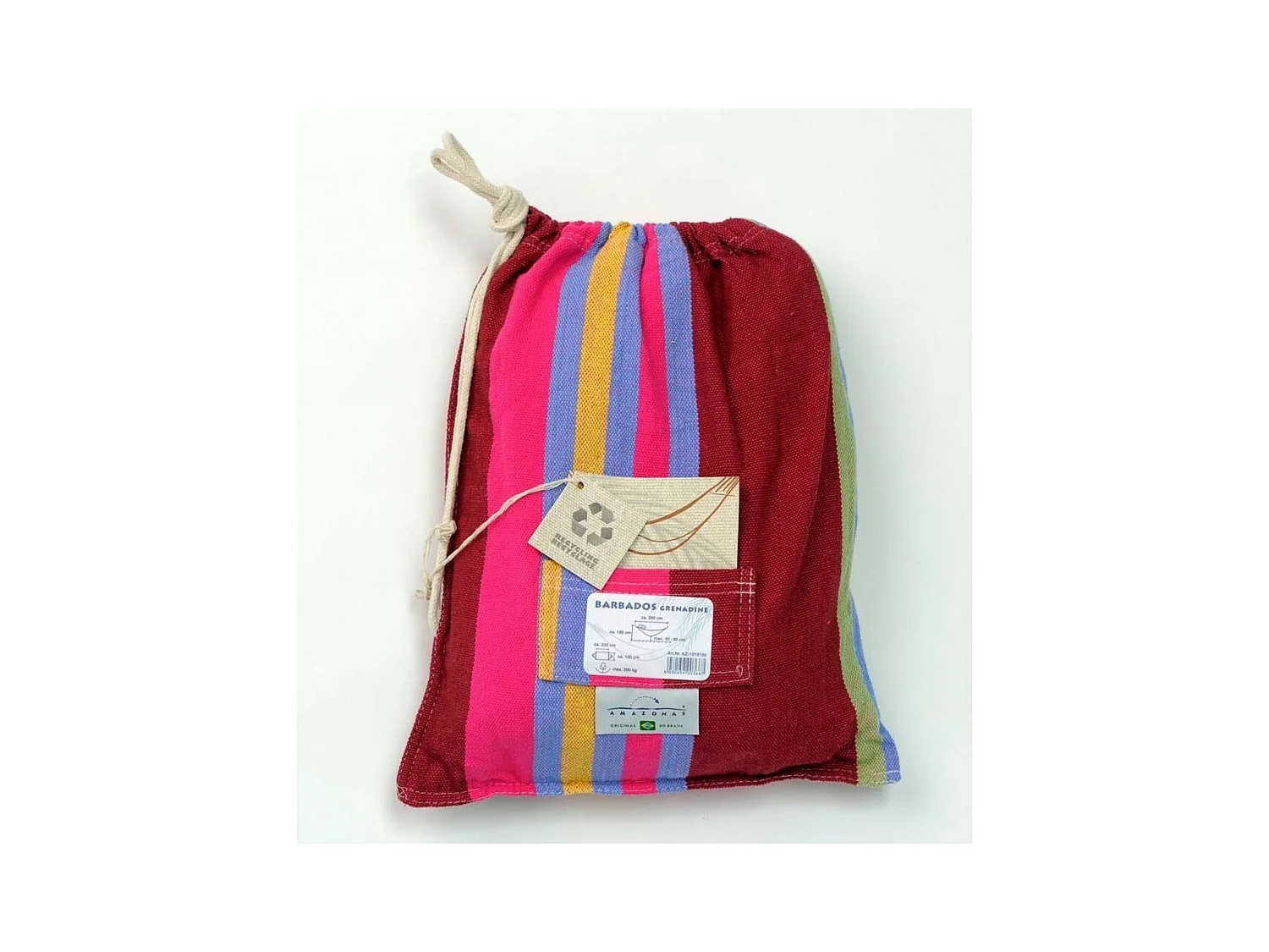 Doppelhängematte aus Baumwolle "Barbados" (grenadisch)