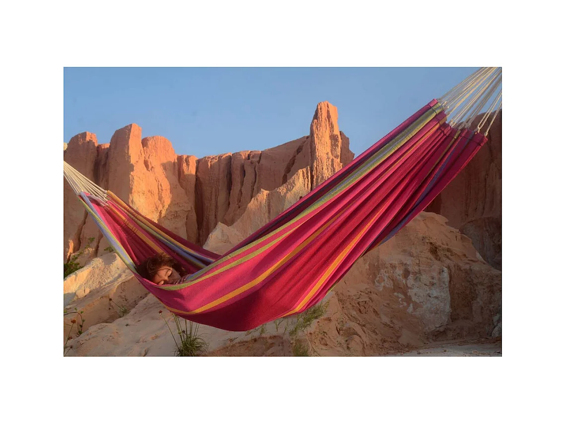 Doppelhängematte aus Baumwolle "Barbados" (grenadisch)