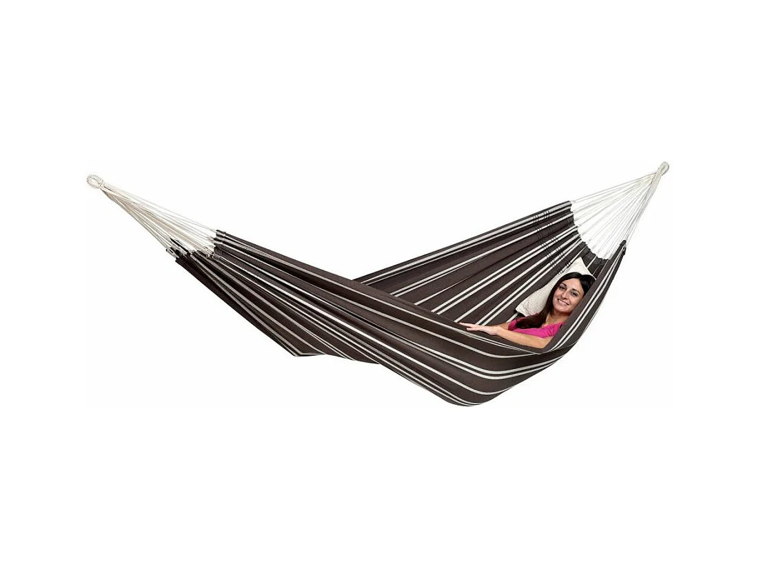 Doppelhängematte aus Baumwolle "Barbados" (mokkakaffee)