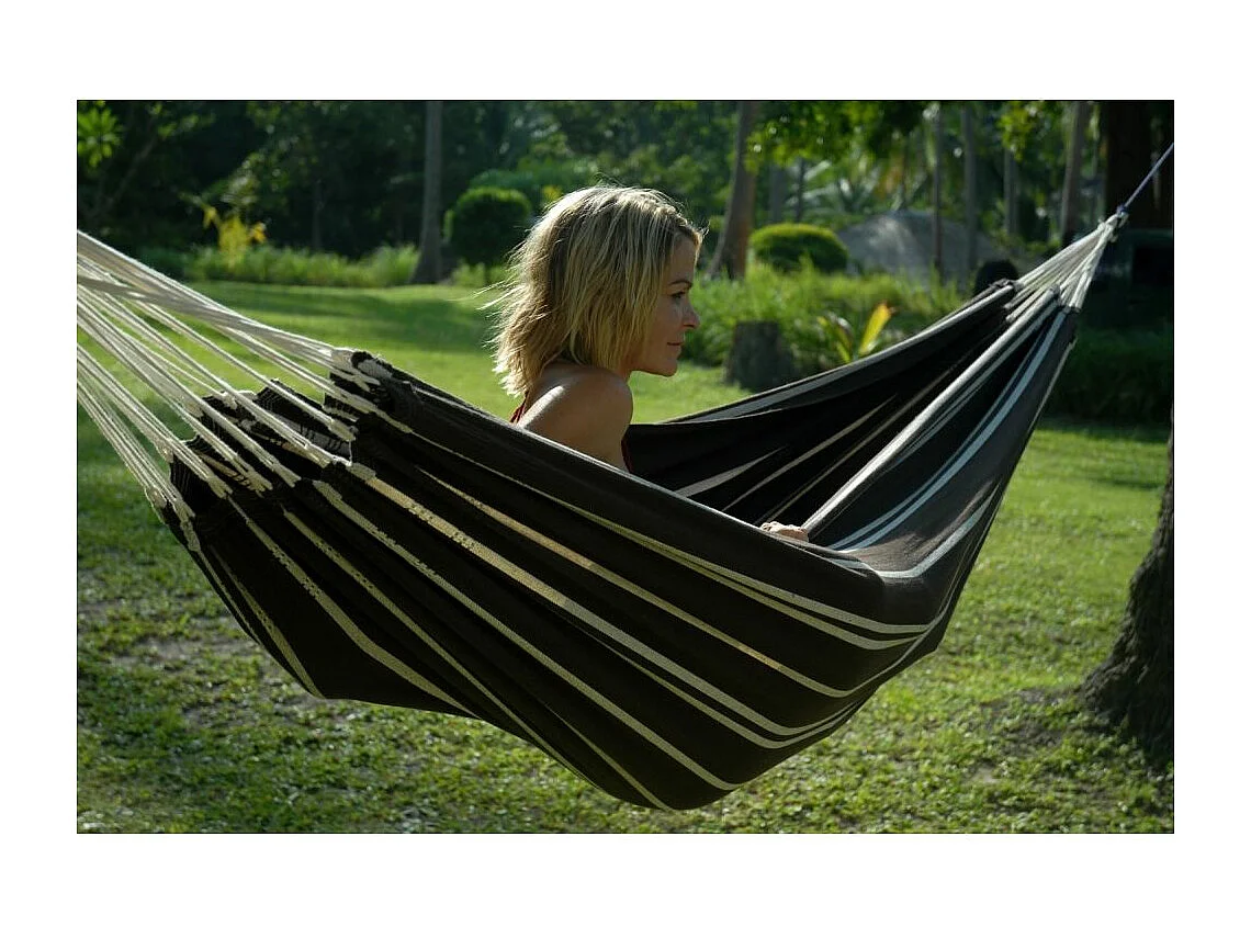 Doppelhängematte aus Baumwolle "Barbados" (mokkakaffee)