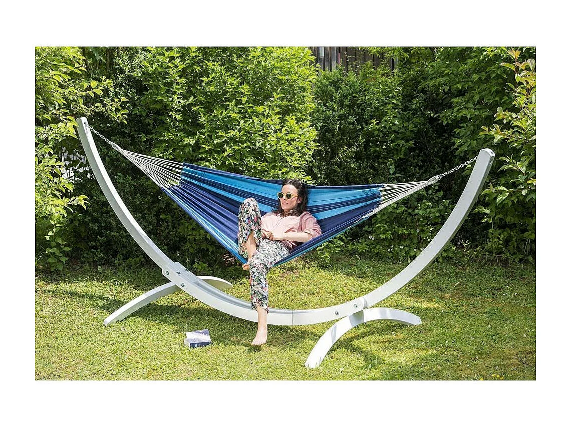 Hamac artisanal en coton Santana Bleu