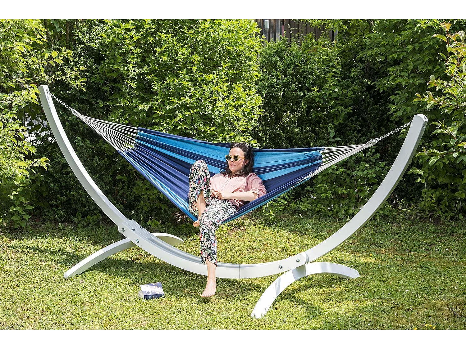 Hamac artisanal en coton Santana Bleu