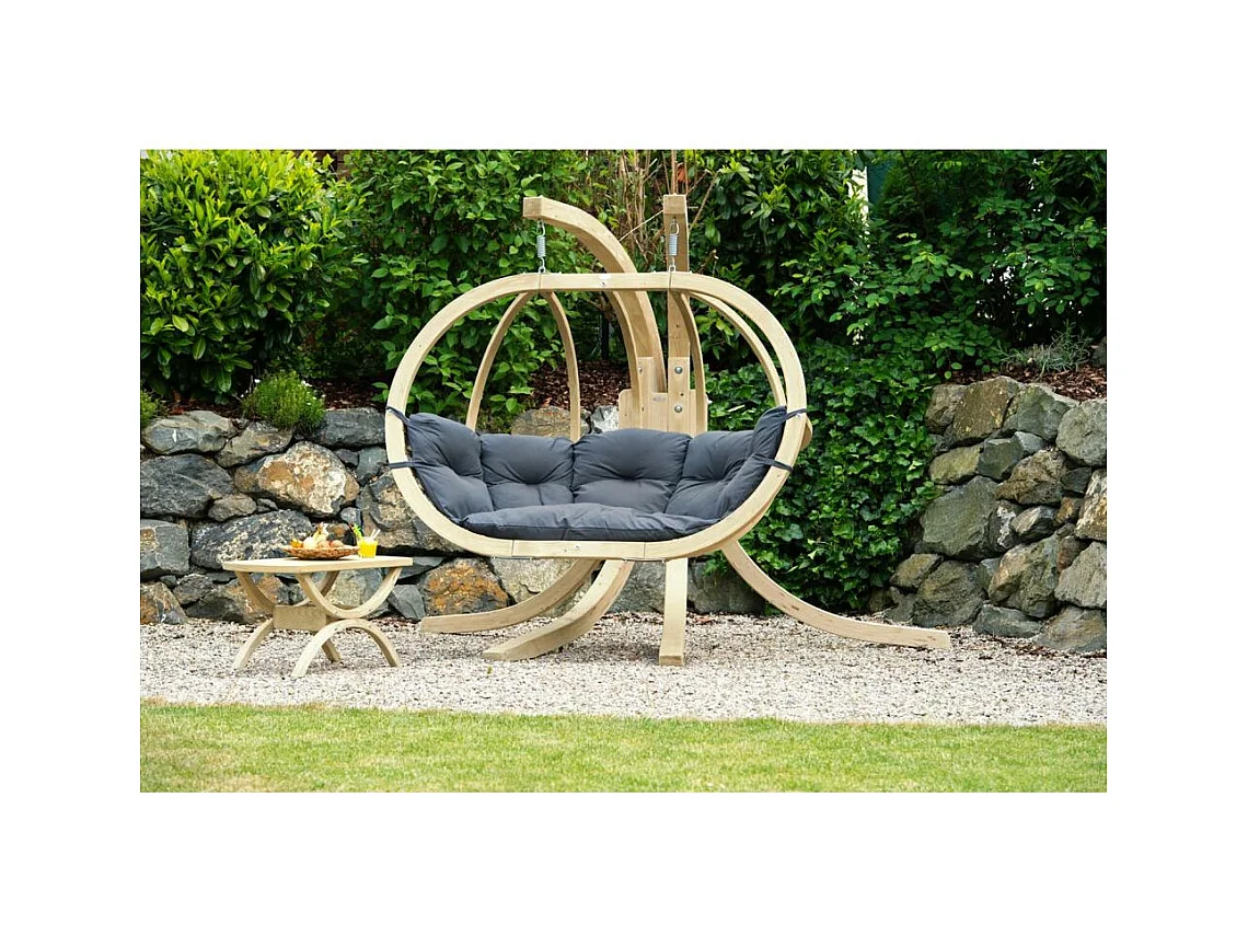 Hängesofa Globo royal Anthrazit - wasserfestes Kissen