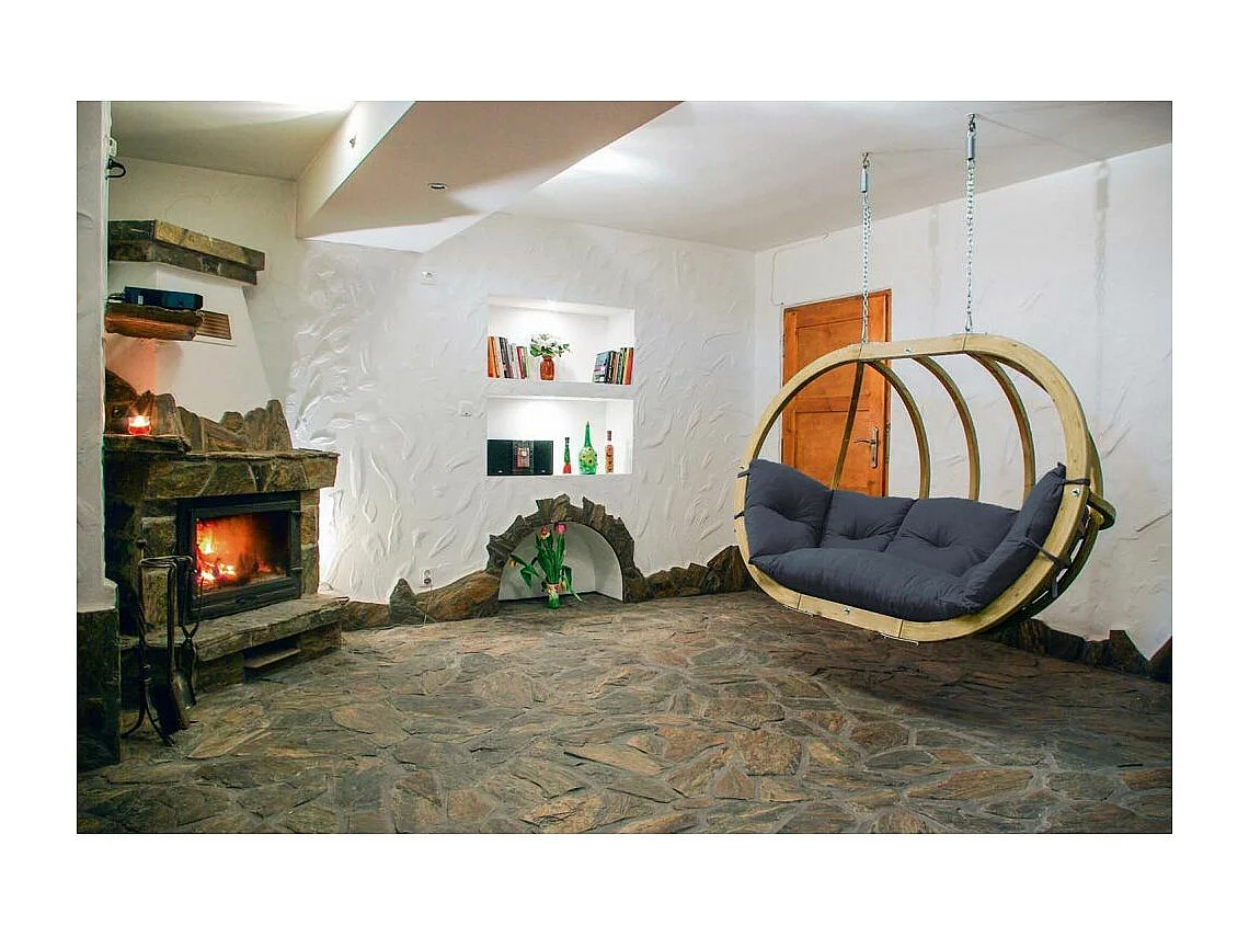 Globo Royal divano sospeso Antracite - cuscino impermeabile