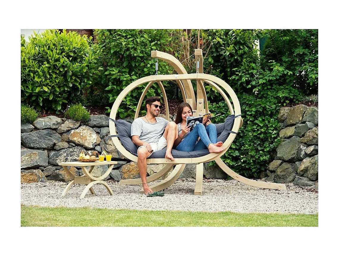 Globo Royal divano sospeso Antracite - cuscino impermeabile