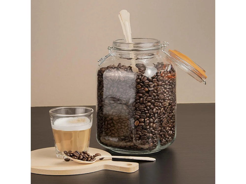 Bocal carré avec couvercle à rabat 3 L