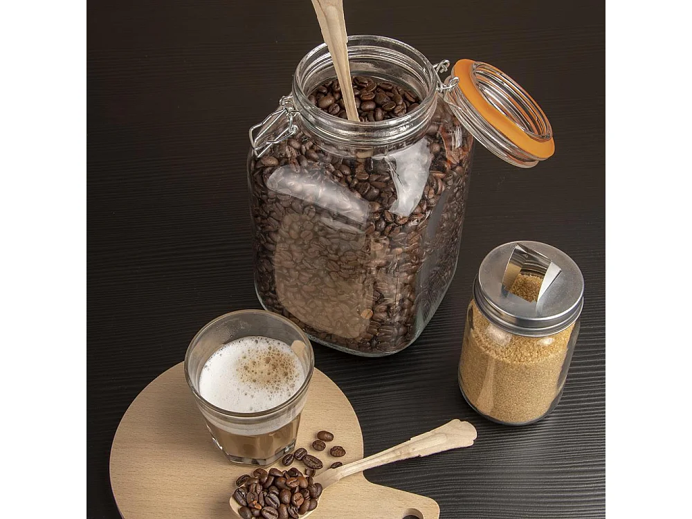 Bocal carré avec couvercle à rabat 3 L