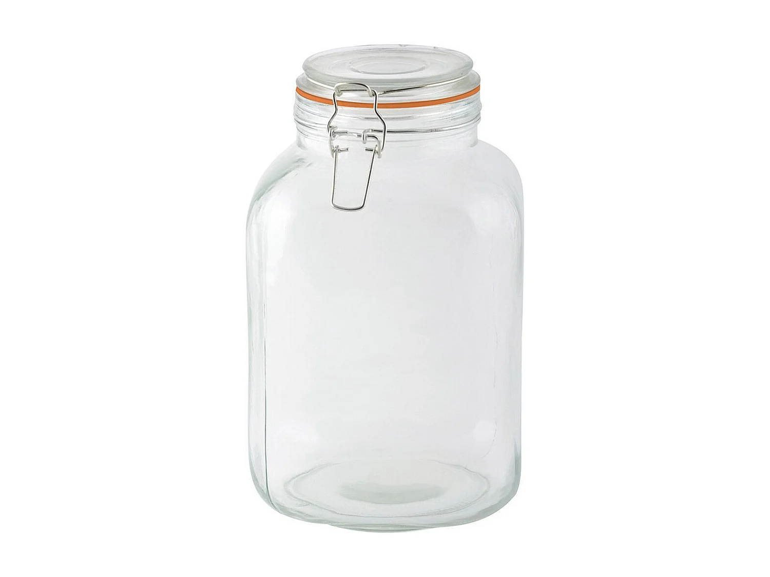 Quadrateinmachglas mit Klappdeckel 3 L