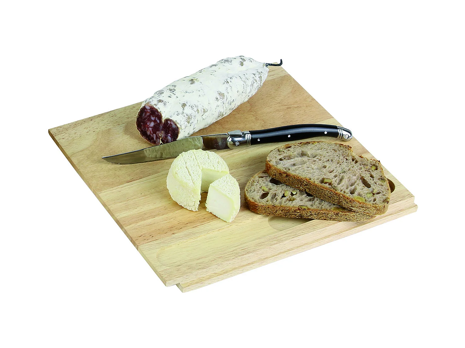 Cave A Fromage Bois Avec Couteau Noir, Beige