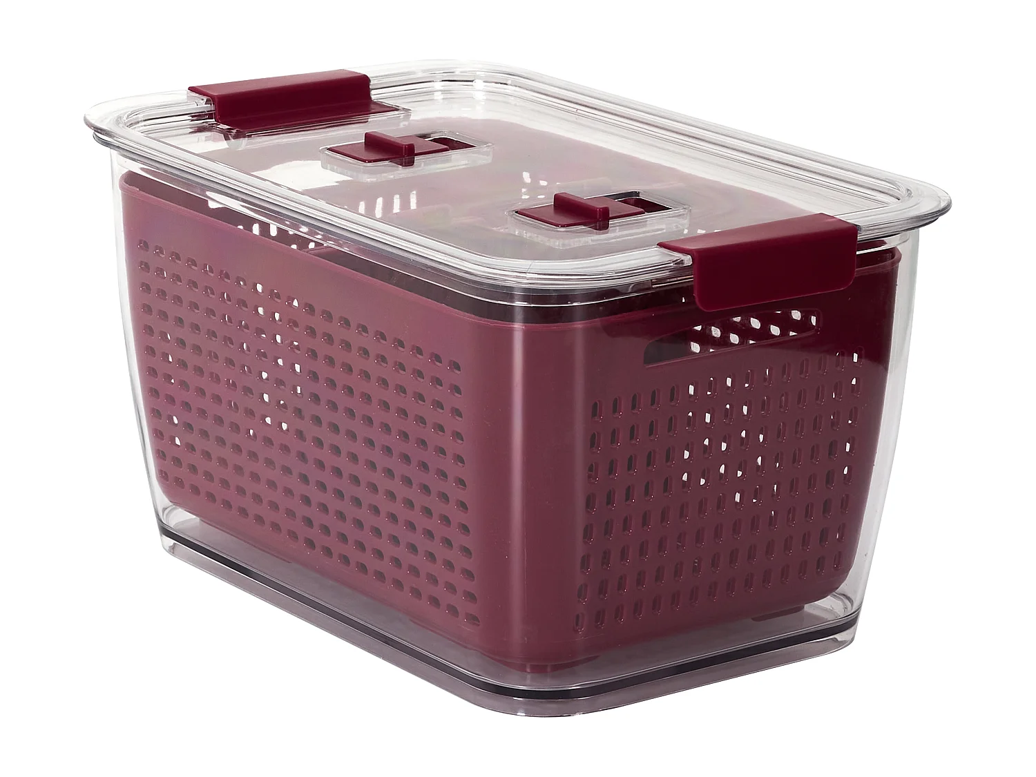 Boite Fraicheur Fruit Legume 2 Compartiments Violet