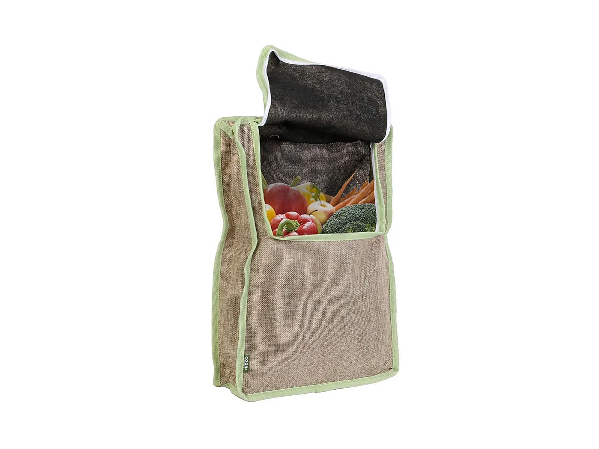 Sac de Conservation - COOK CONCEPT - Réutilisable - Beige et Vert