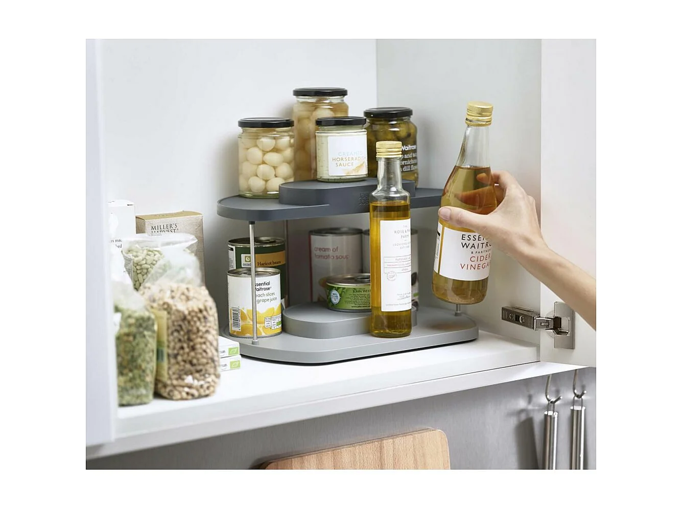 Organizador giratorio de 2 niveles Almacén de armarios