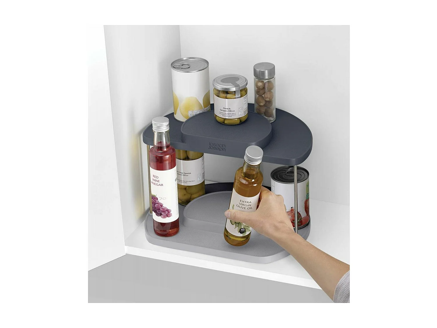 Organisateur rotatif à 2 niveaux Cupboard store